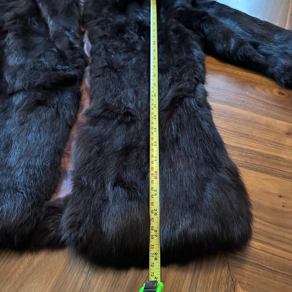John Galliano Rabbit Fur Chocolate Brown Jacket Coat Small - Picture 7 of 9